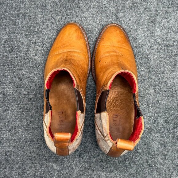 Bed Stu Western Ankle Boots Women's Size 8 Rustic Brown Leather Cowboy Booties - Picture 9 of 16